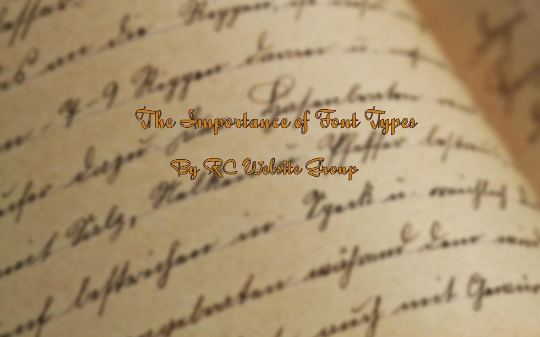 Font Types & Web Design | What You Should Know