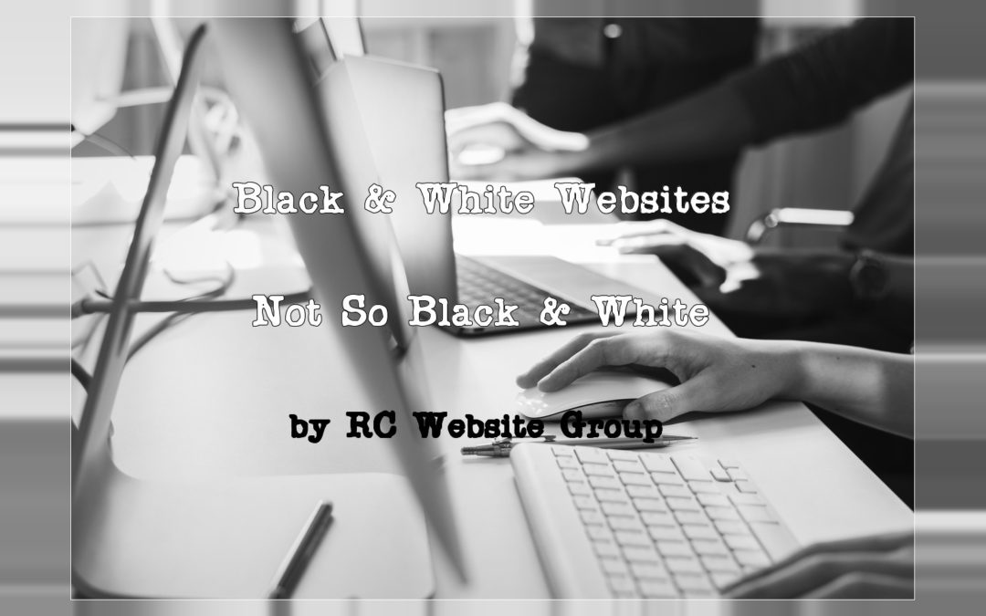 Black and white website designs banner